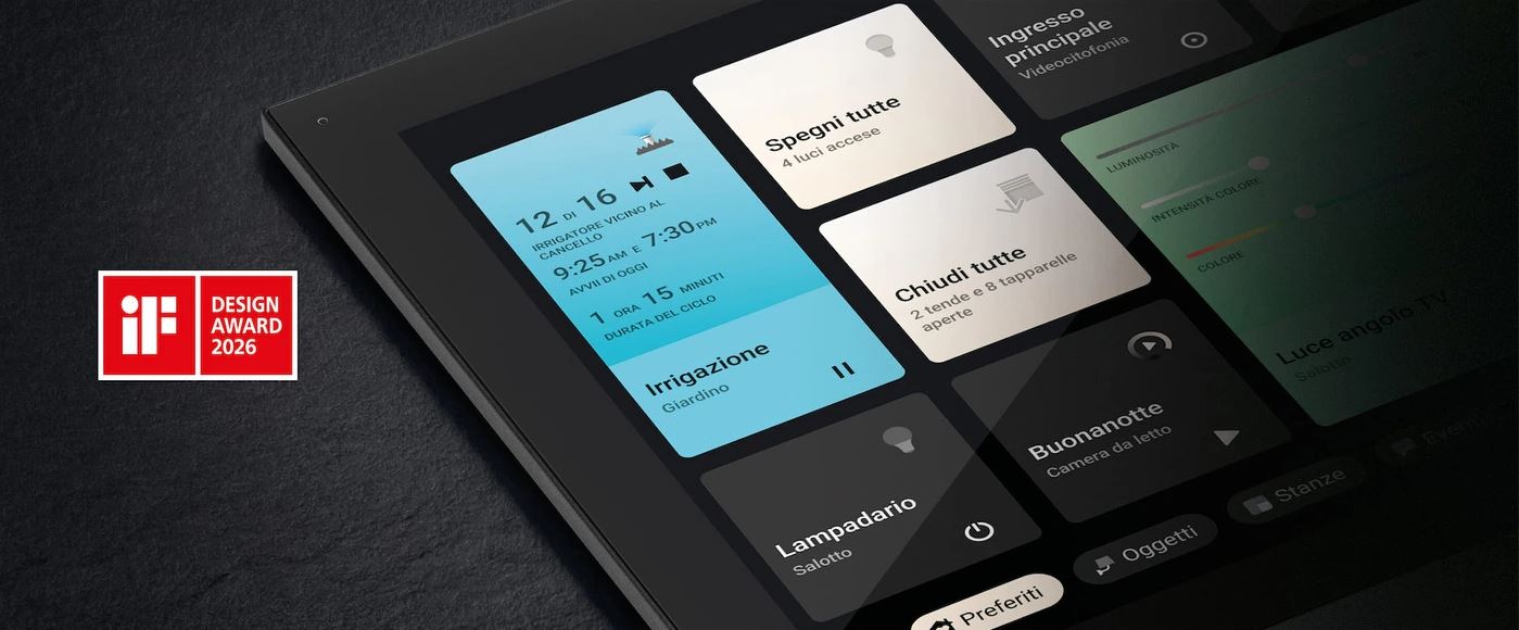 Новые сенсорные панели VIMAR View Touch получили международную премию iF Design Award 2026 Новые сенсорные панели VIMAR View Touch получили международную премию iF Design Award 2026