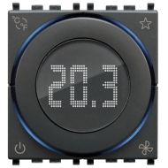 Умный дисковый терморегулятор FAN IoT VIMAR, цвет Черный (Grey) 02974