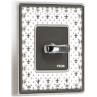 Выключатель FEDE VINTAGE PORCELAIN BLACK LYS- Хром