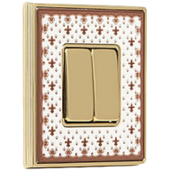 Выключатель FEDE VINTAGE PORCELAIN BROWN LYS- Золото