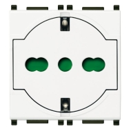 Выдвижная розетка VIMAR Plana 2P+E P40, белая 14211